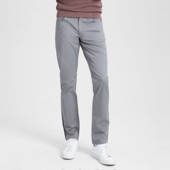 THEORY Gray Haydin Writer Slim Straight Fit Pants - Picture 2 of 5